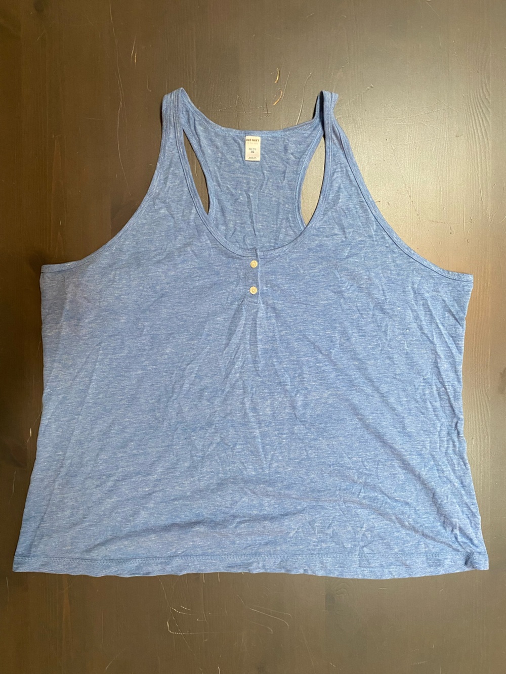 Old Navy Blue Heathered Racerback Tank Top Size XXL / 2X